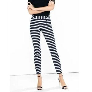New Express Womens Low Rise Skinny Leg Ankle Fit Sailor Pants Stripes Sz 6R